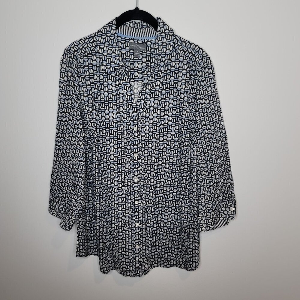 Market & Spruce Button Up Womens 1X